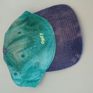 Obey green and purple hat